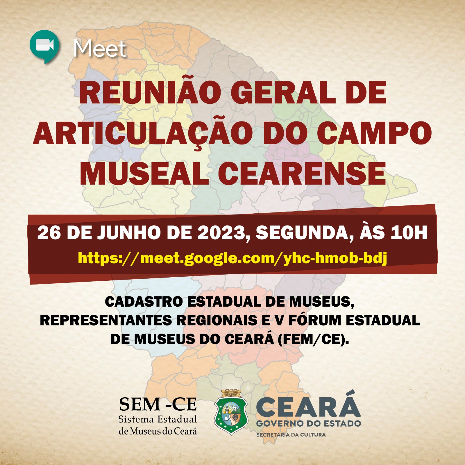 Sistema Estadual De Museus Do Cear Sem Ce Promove Reuni O De